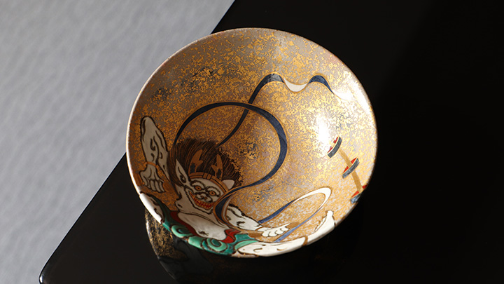 Kenzan Thunder God Tea Bowl（16th Zengoro Eiraku）