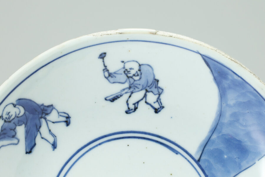 Kosometsuke Dish with Design of Chinese Boys（5 Pieces / Ming Dynasty）-4