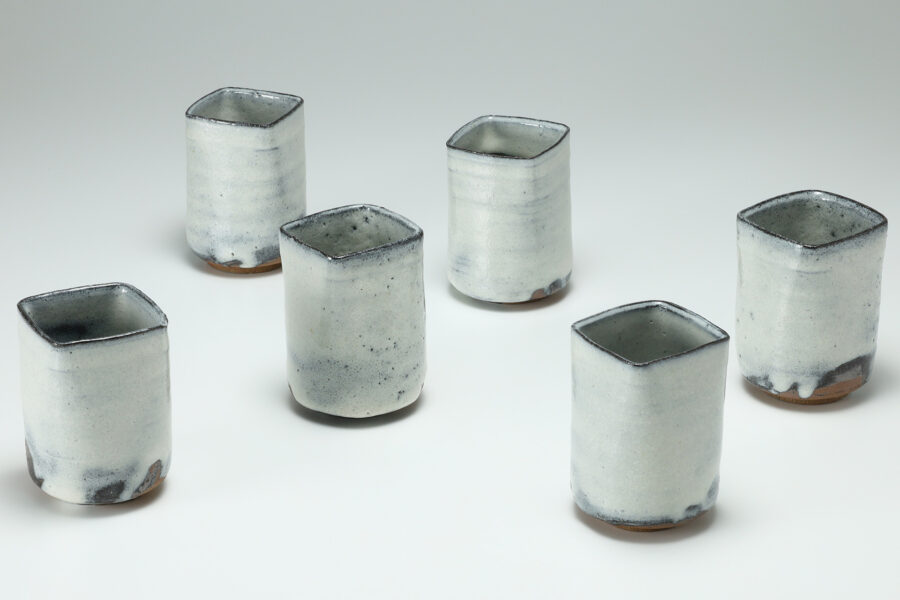 Madara Glaze Square Cup（6 Pieces / Akemi Ito）