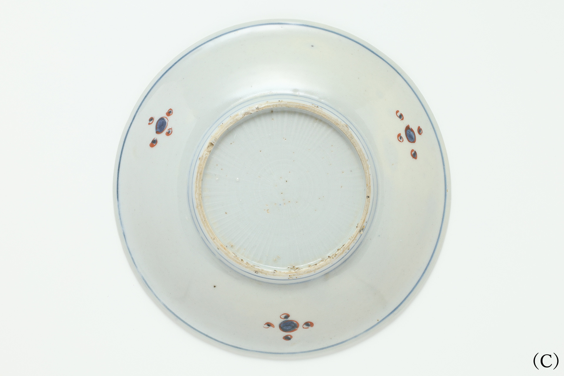Tenkei-Akae Small Dish with Design of Rabbit（5 Pieces / Ming Dynasty）-2c
