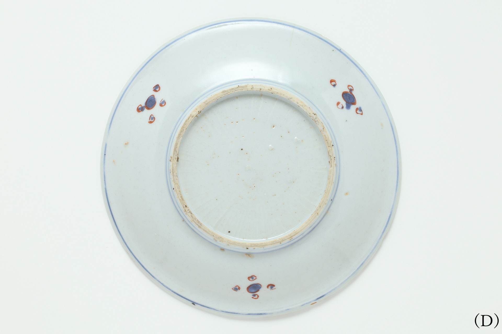 Tenkei-Akae Small Dish with Design of Rabbit（5 Pieces / Ming Dynasty）-3d