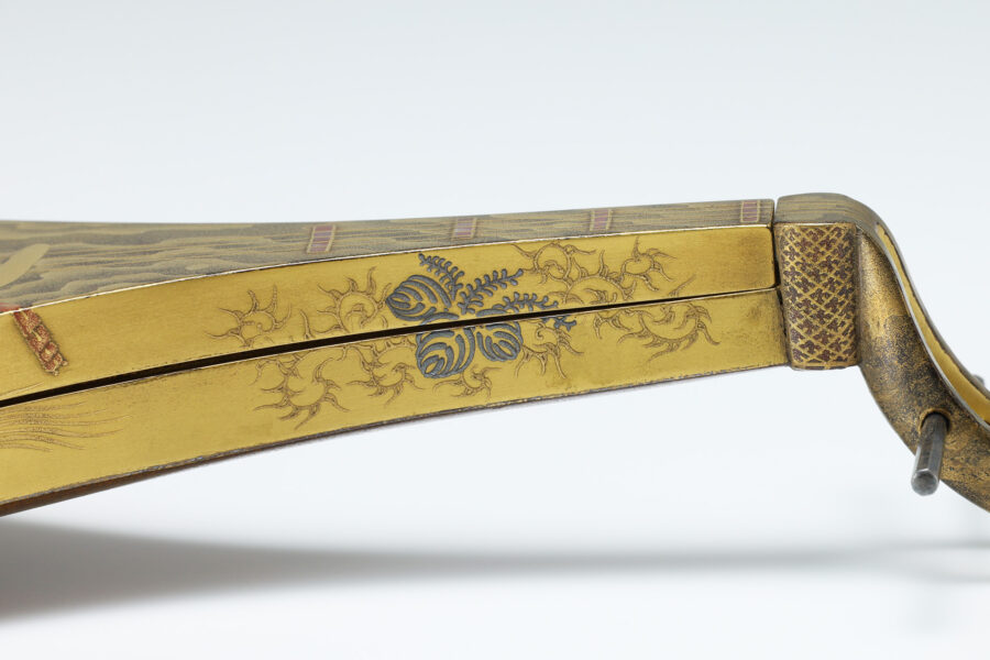Makie Biwa shaped Incense Box（Meiji Period）-11