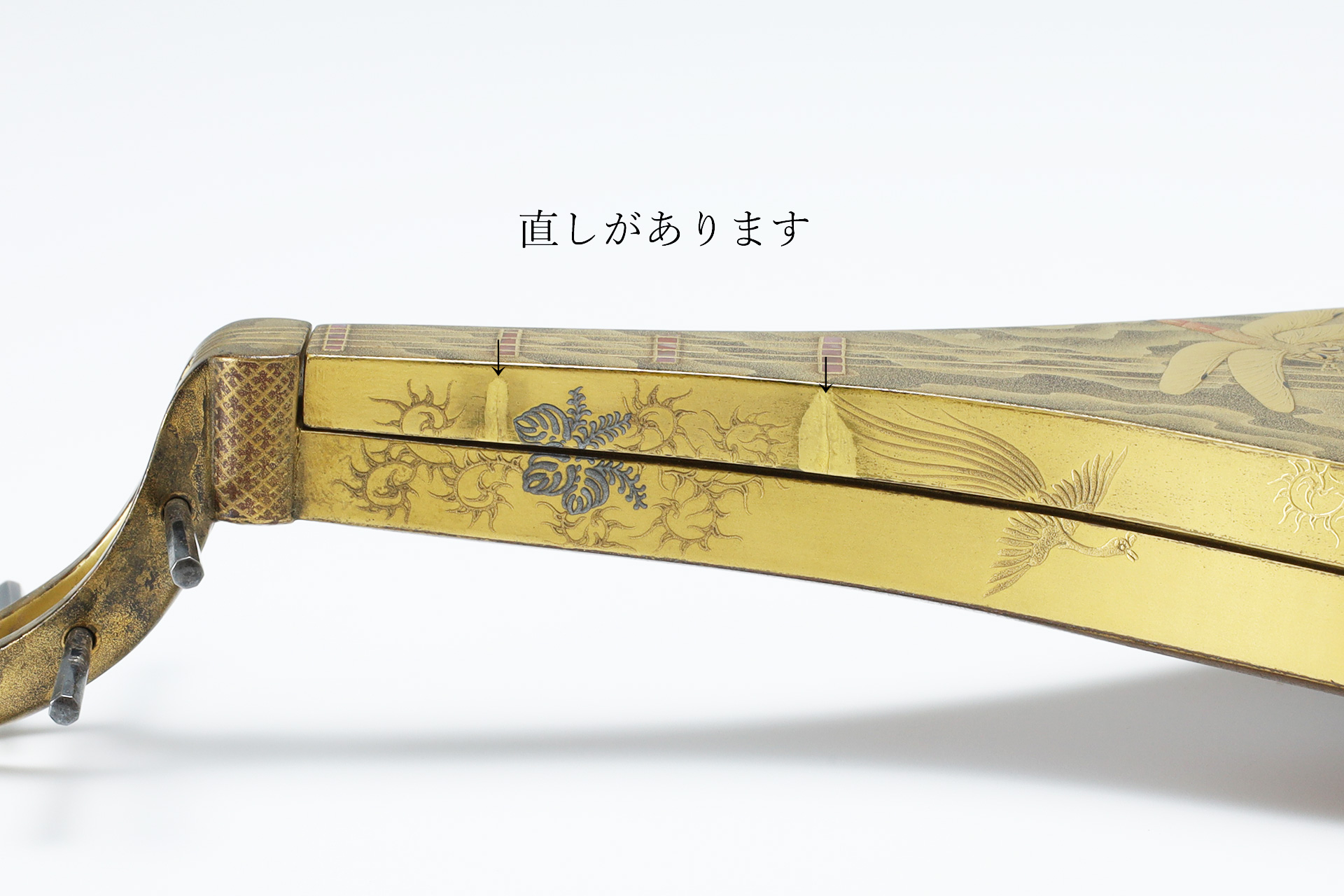 Makie Biwa shaped Incense Box（Meiji Period）-16-jp