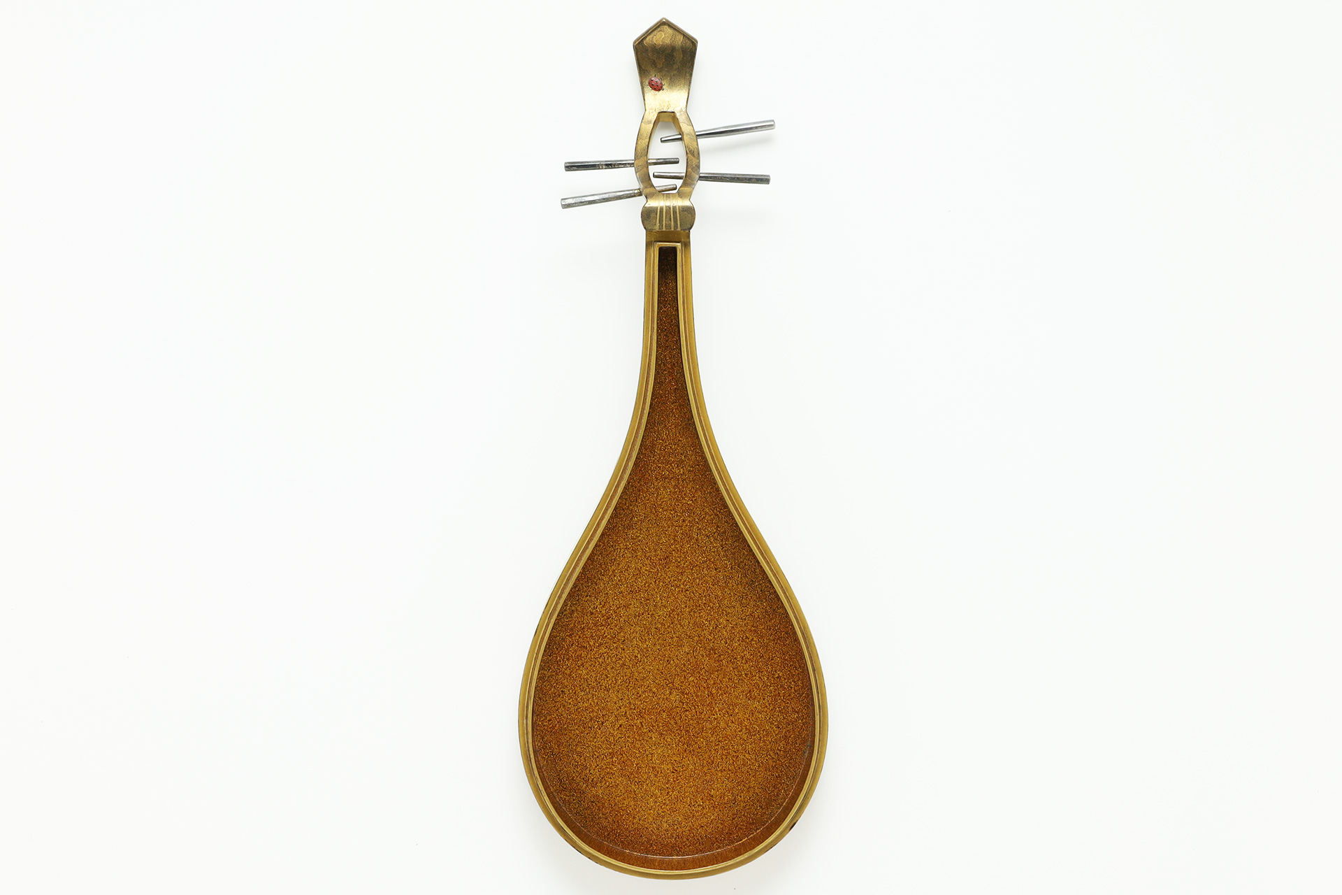 Makie Biwa shaped Incense Box（Meiji Period）-21