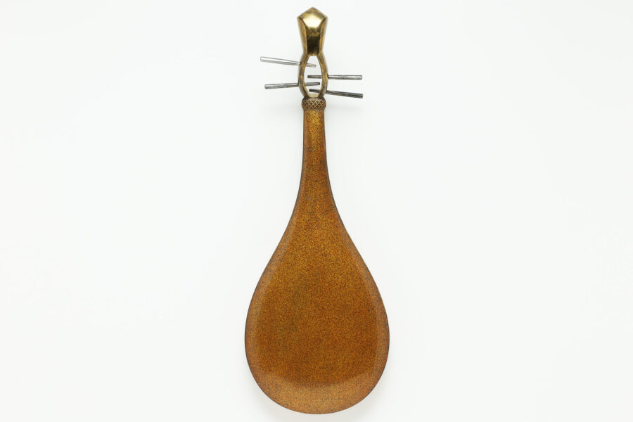 Makie Biwa shaped Incense Box（Meiji Period）-22