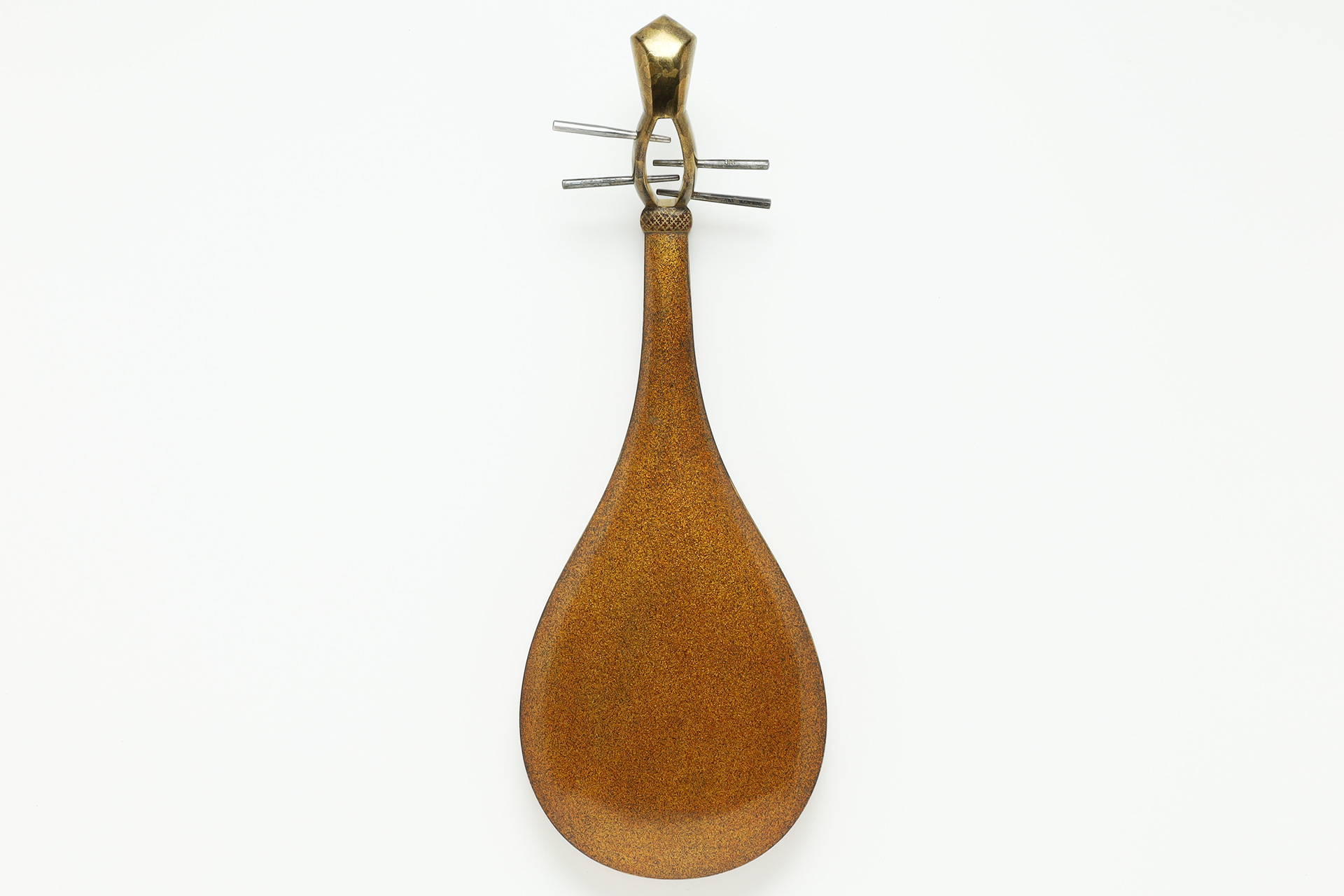 Makie Biwa shaped Incense Box（Meiji Period）-22