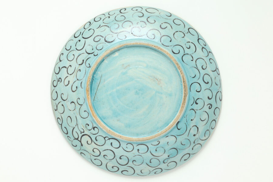 Aode-Kutani Dish with Design of Camellia（Edo Period）-6