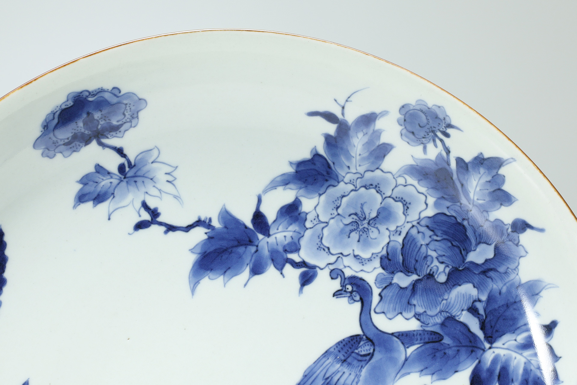 Old-Kakiemon Dish with Design of Peony and Phoenix（Edo Period）-5