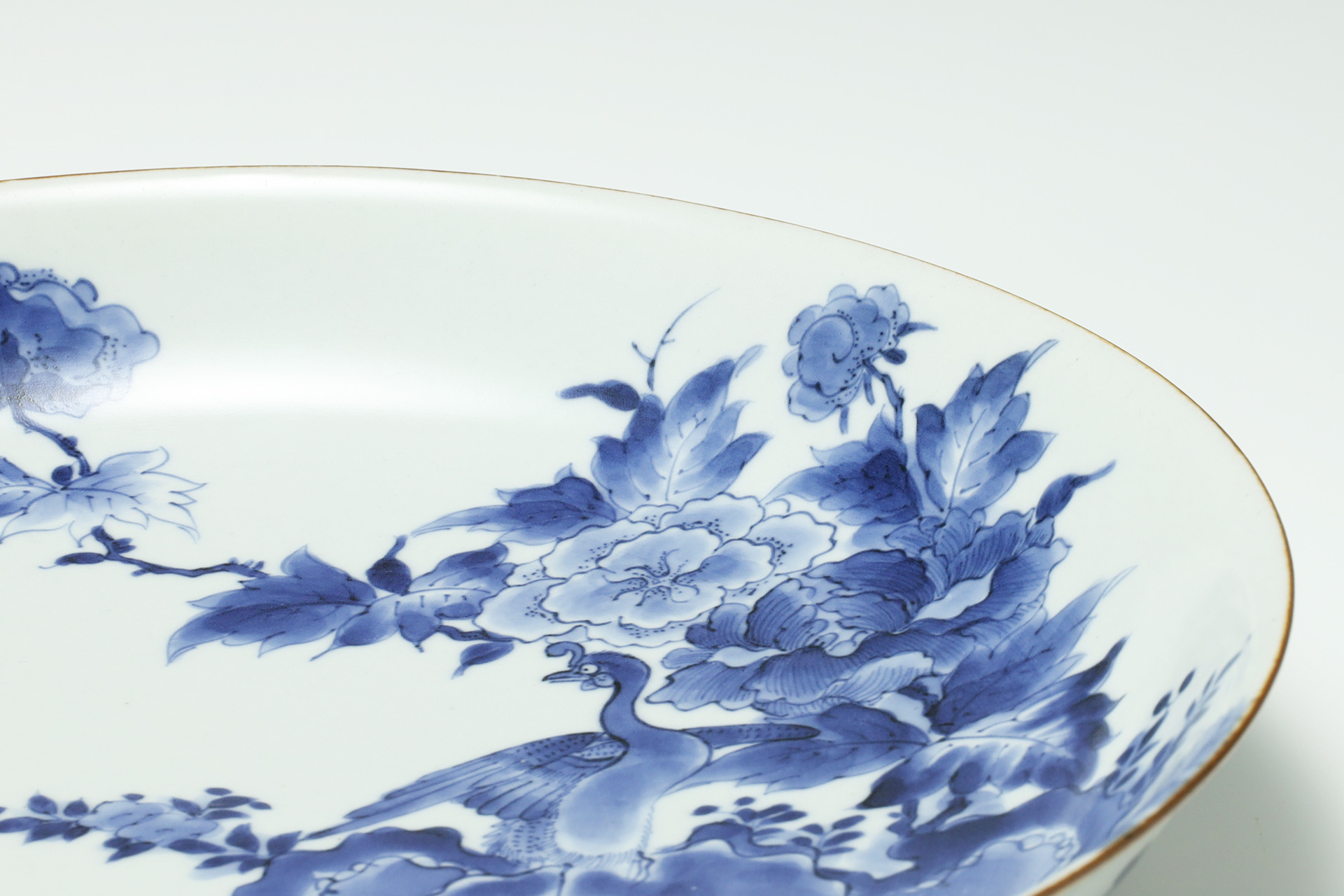 Old-Kakiemon Dish with Design of Peony and Phoenix（Edo Period）-8