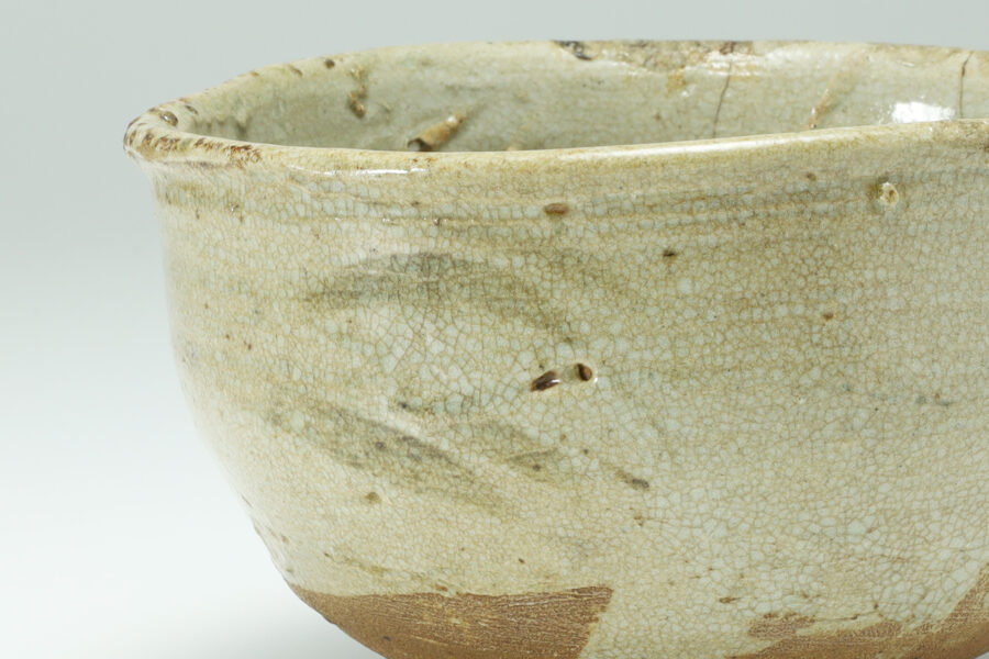 E-Garatsu Spouted Bowl with Design of Grass（Momoyama-Edo Period）-4
