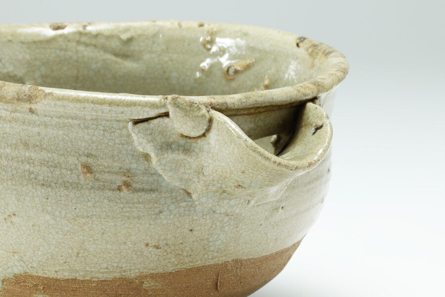 E-Garatsu Spouted Bowl with Design of Grass（Momoyama-Edo Period）-5