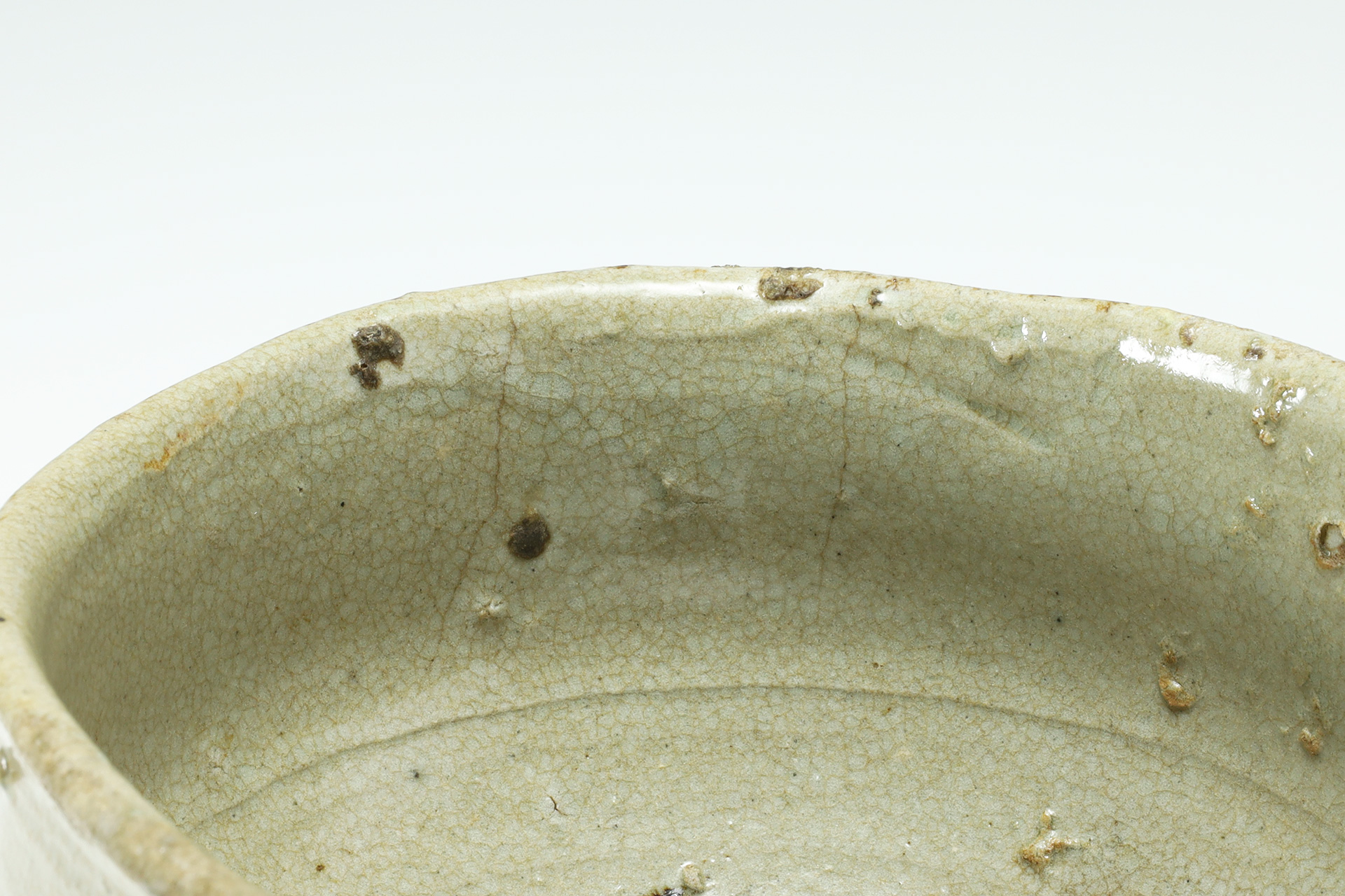 E-Garatsu Spouted Bowl with Design of Grass（Momoyama-Edo Period）-7