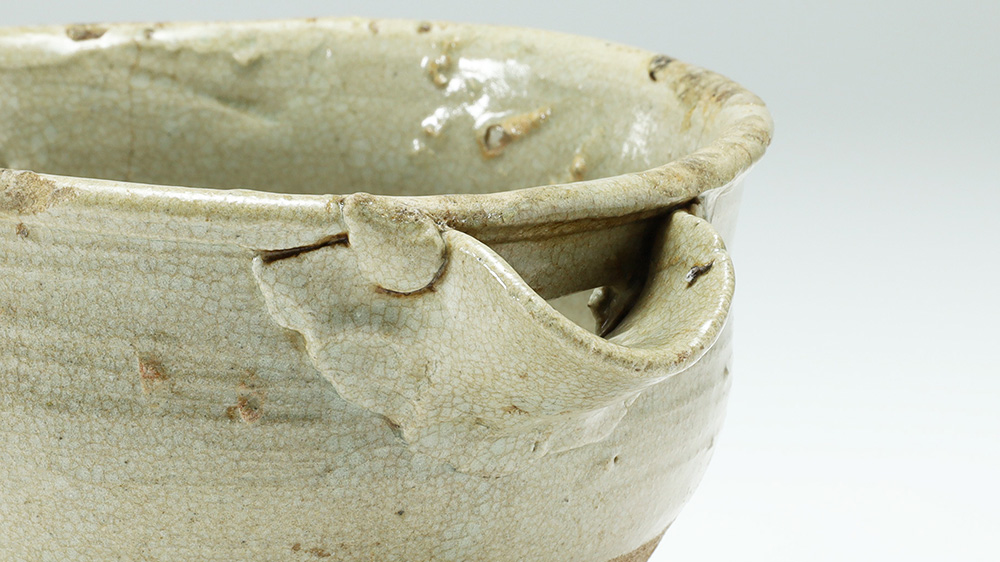 E-Garatsu Spouted Bowl with Design of Grass（Momoyama-Edo Period）-2