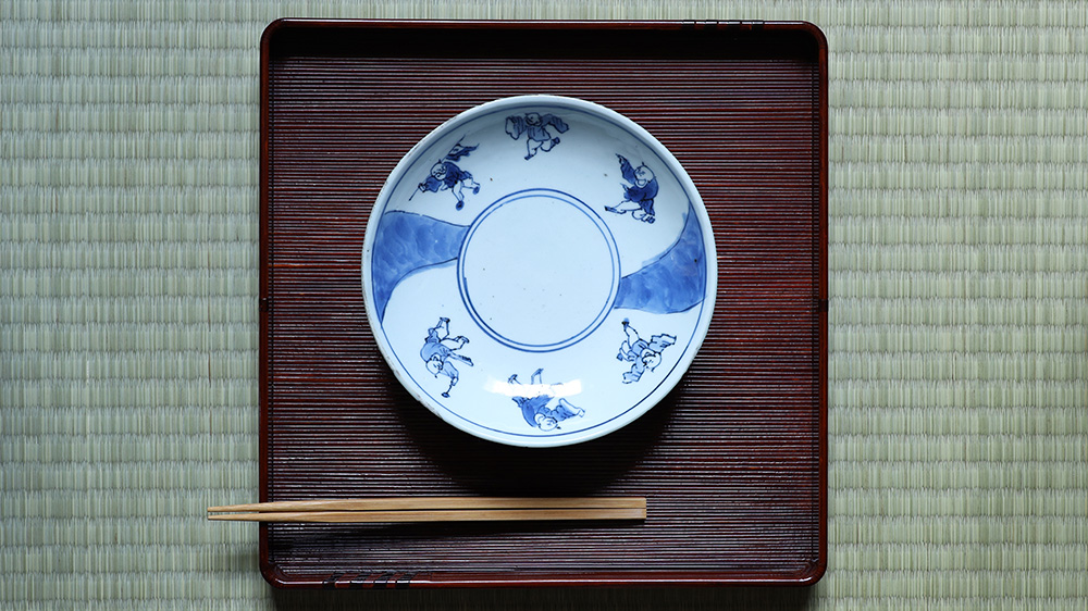 Kosometsuke Dish with Design of Chinese Boys（5 Pieces / Ming Dynasty）-5