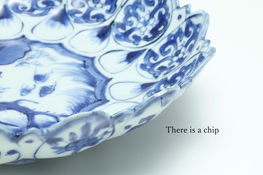 Kosometsuke Lotus shaped Dish with Design of Landscape（Ming Dynasty）-5