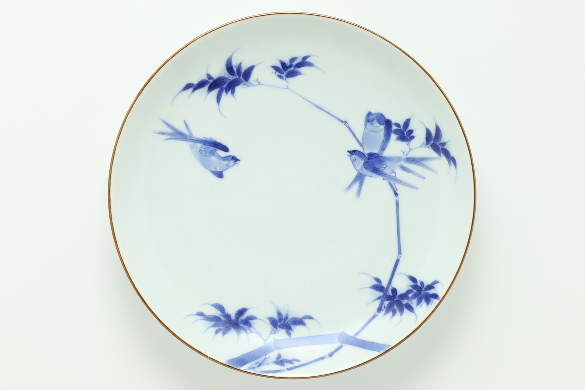 Kakiemon Dish with design of Bamboo and Swallow（Edo Period）-1