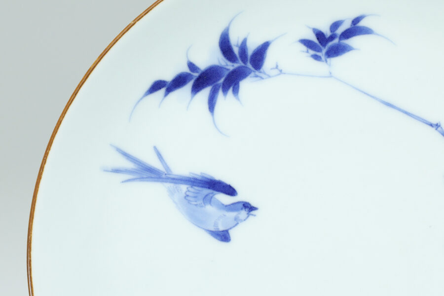 Kakiemon Dish with design of Bamboo and Swallow（Edo Period）-4