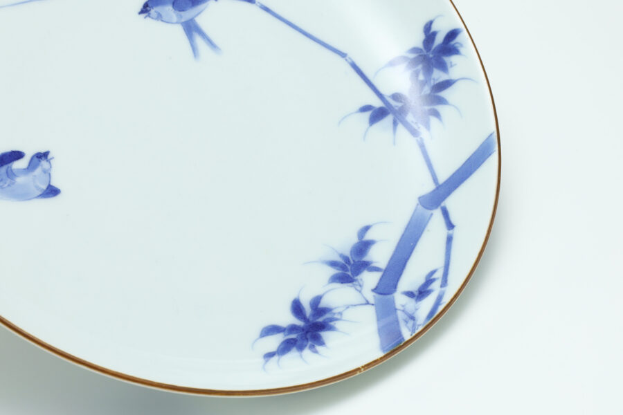 Kakiemon Dish with design of Bamboo and Swallow（Edo Period）-5