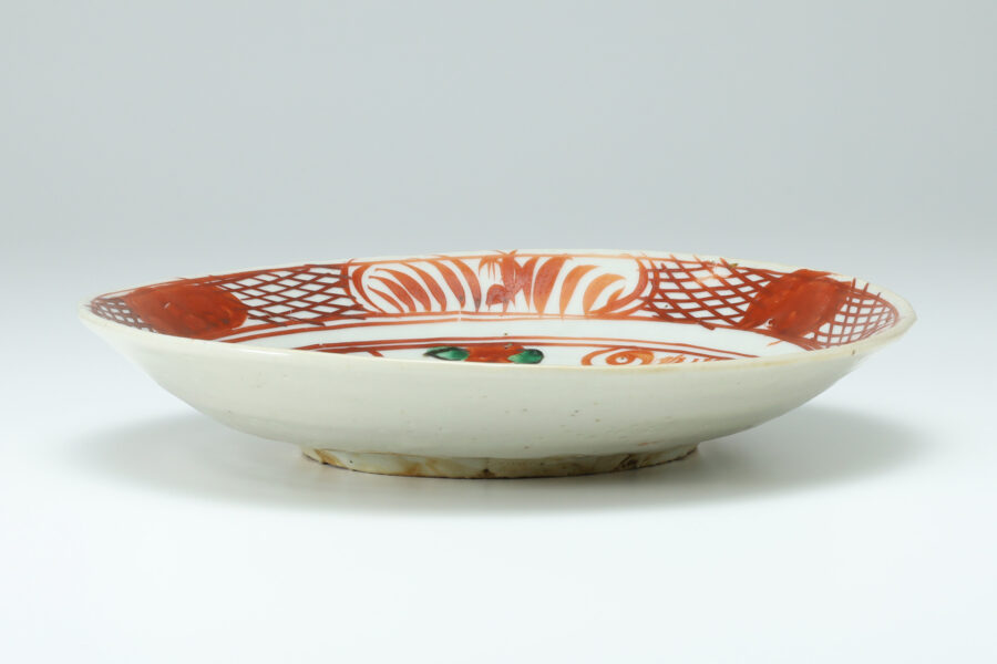 Gosu-Akae Dish with Design of Bird and Flower（Ming Dynasty）-2