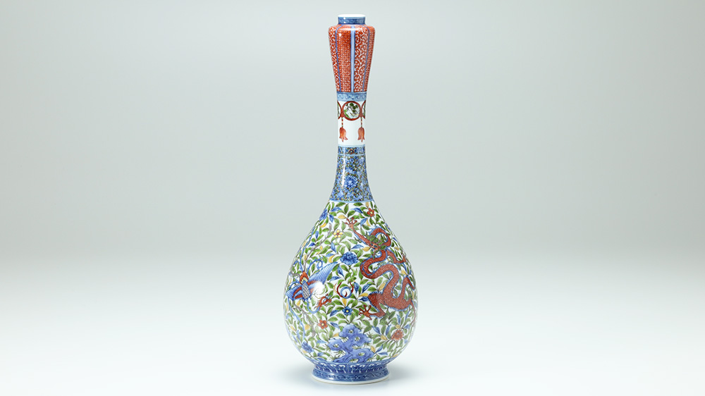Bottle with Design of Doragon and Phoenix（Yuki Hayama）-1