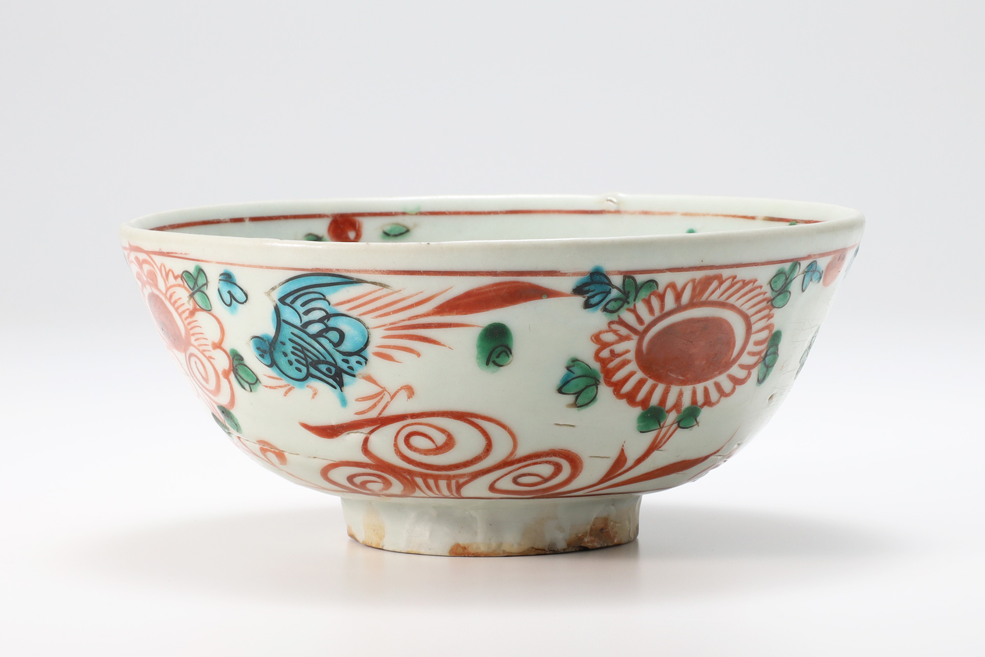 Gosu-Akae Sakigakede Bowl（Ming Dynasty）-1