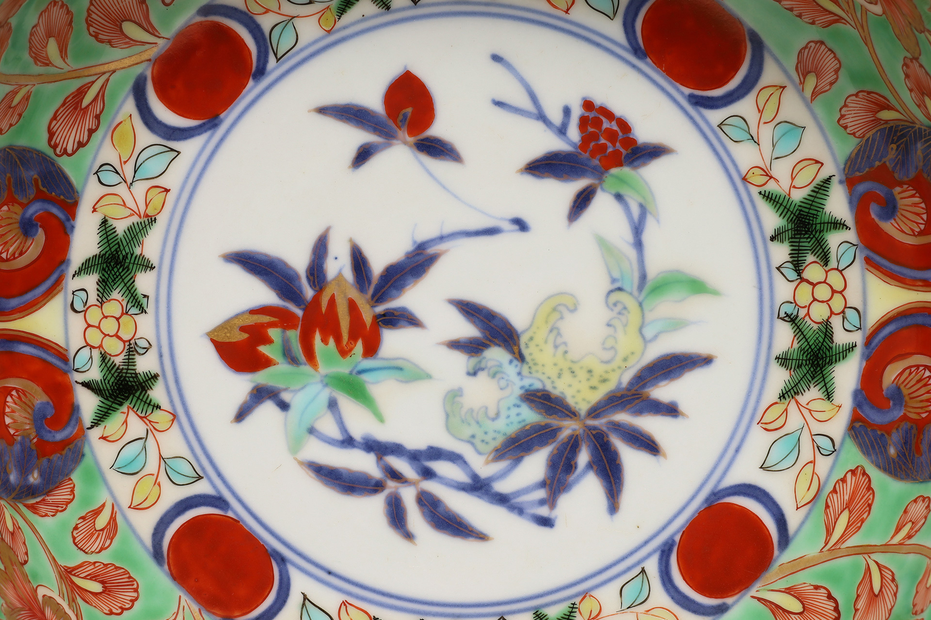 古伊万里色絵三果文鉢（江戸時代）-5