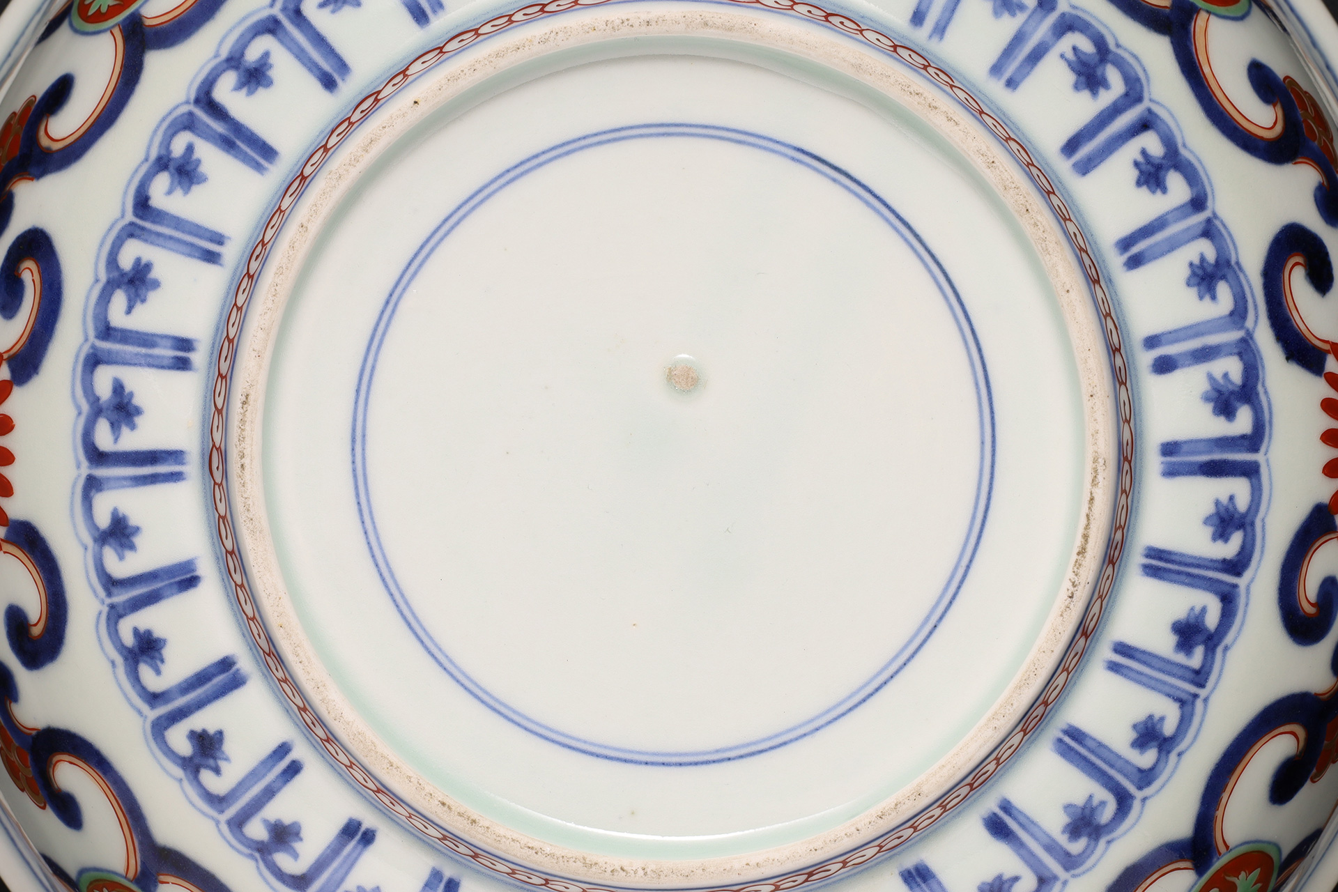 古伊万里色絵荒磯文鉢（江戸時代）-9