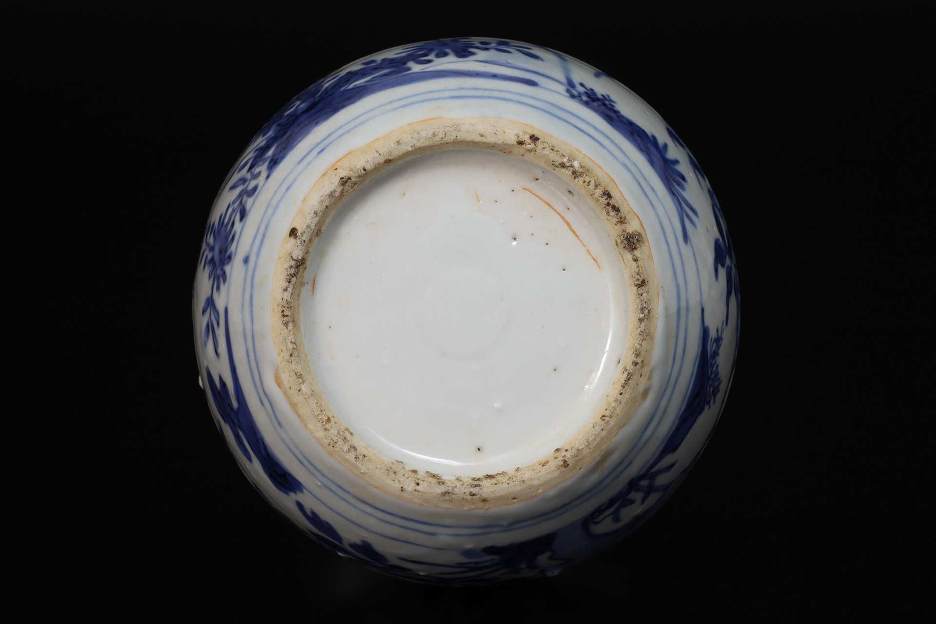 古染付花鳥文瓢形徳利（明時代）-9