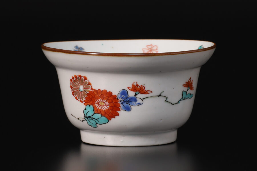 柿右衛門色絵菊桜文小鉢（5客 / 江戸時代）-2