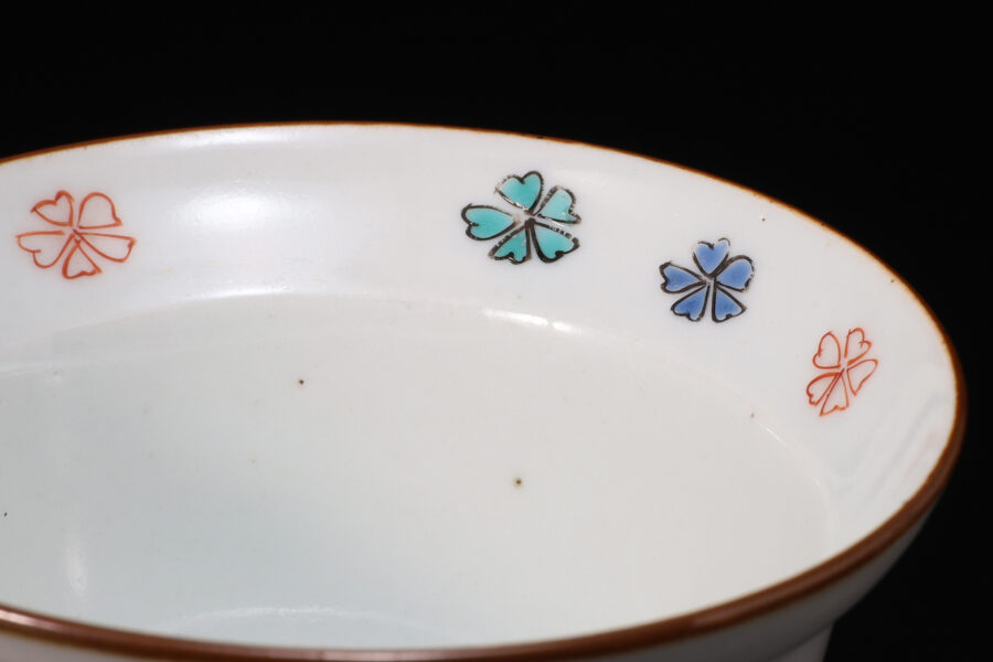 柿右衛門色絵菊桜文小鉢（5客 / 江戸時代）-5