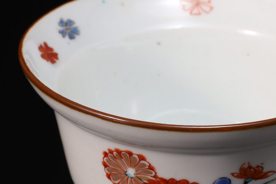 柿右衛門色絵菊桜文小鉢（5客 / 江戸時代）-6