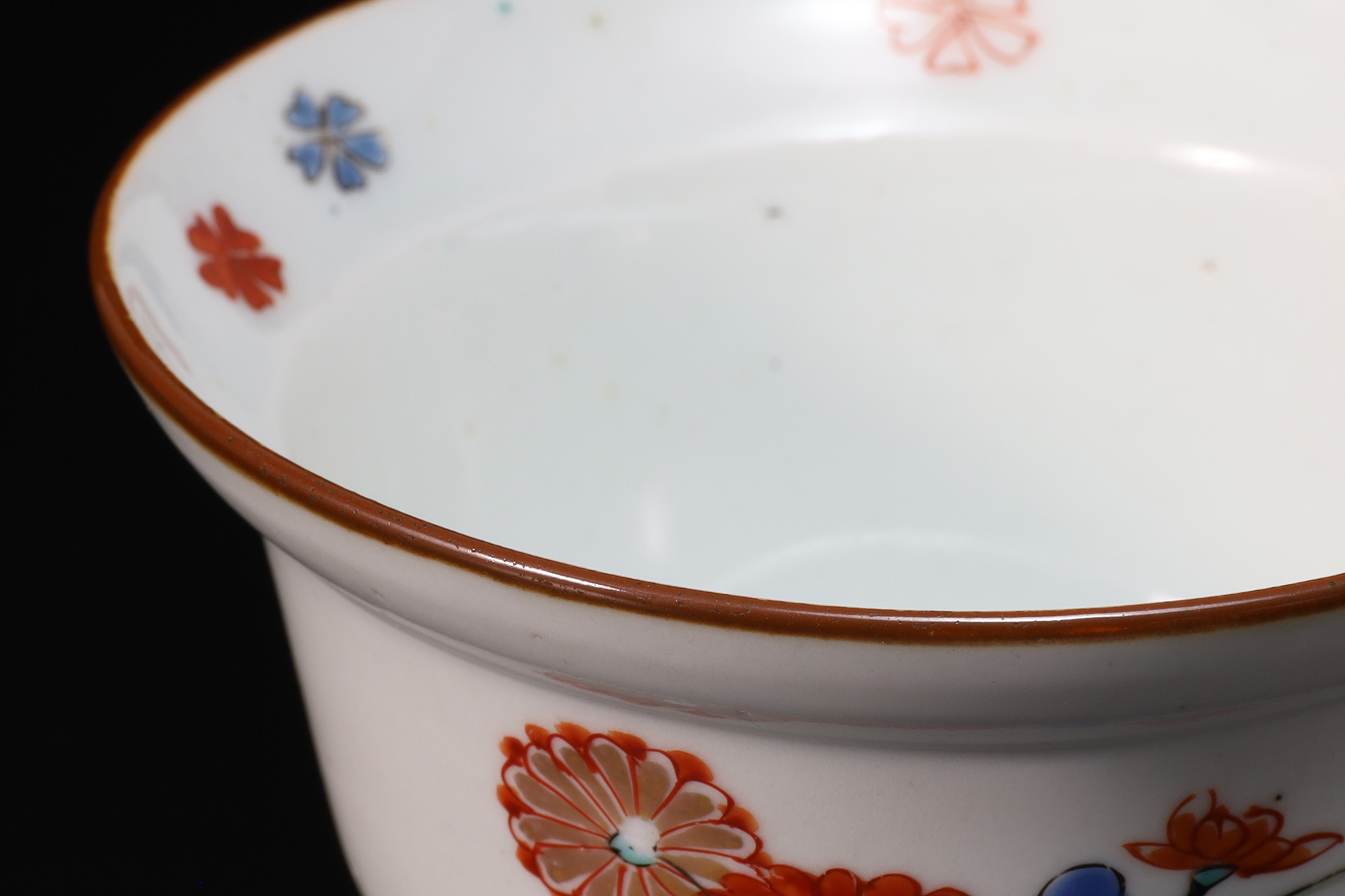 柿右衛門色絵菊桜文小鉢（5客 / 江戸時代）-6