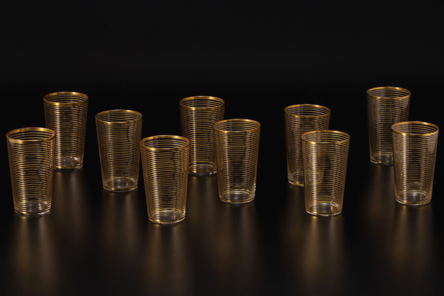 金渕金筋コップ（10客 / オールドバカラ）-1