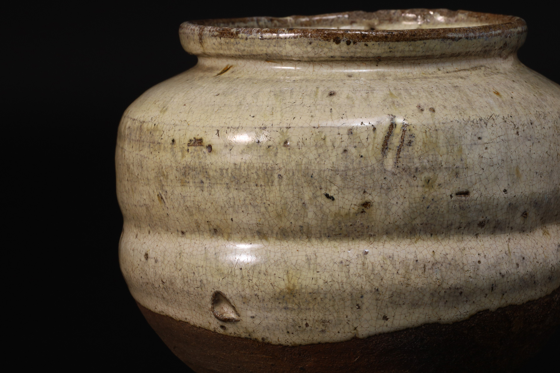 古高取斑釉壺（江戸時代 / 内ヶ磯窯）-5