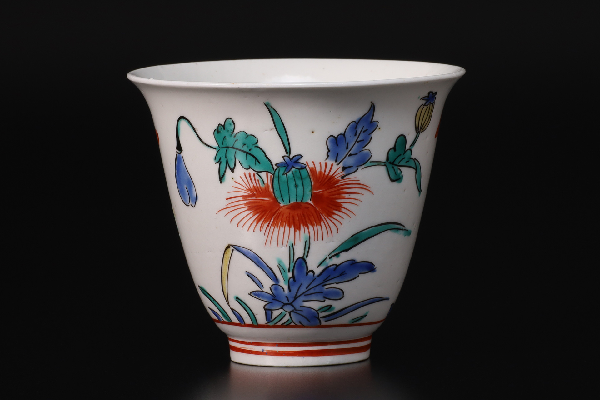 柿右衛門色絵芥子文小碗（江戸時代 / 所載品）-1