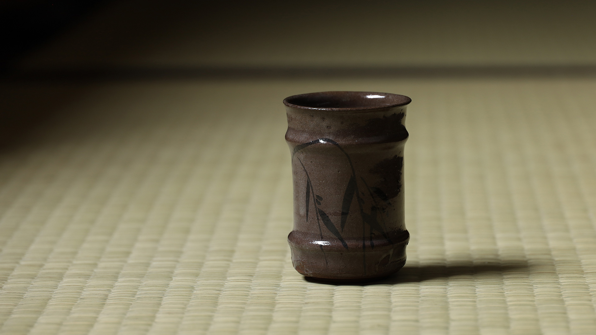 絵唐津柳文猪口（桃山-江戸時代）-y1