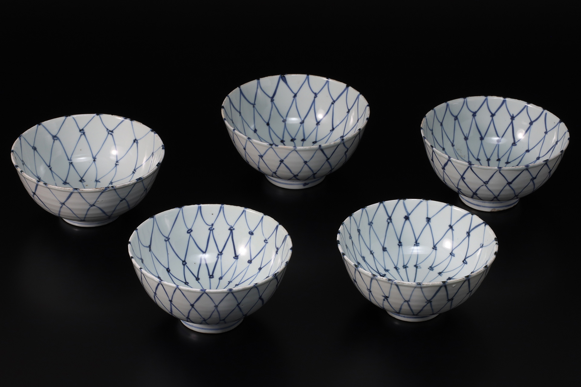 古染付網手向付（五客揃 / 明時代）-1