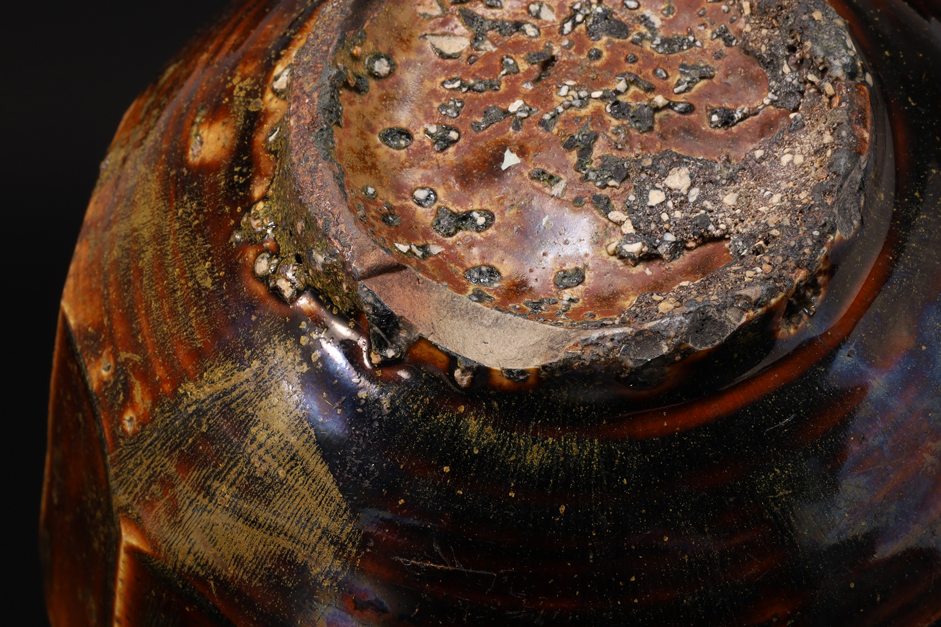 李朝飴釉面取壺（朝鮮時代）-10