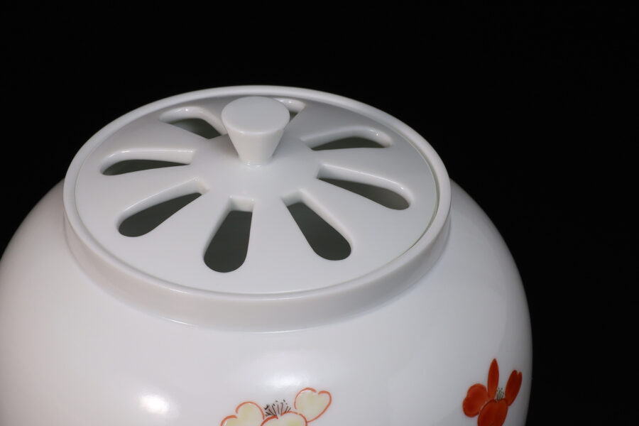 濁手藪手毬文香炉(14代 酒井田柿右衛門)-4