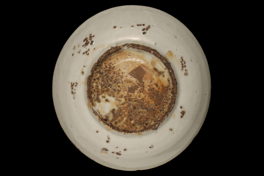 呉須赤絵牡丹文皿（明時代）-4