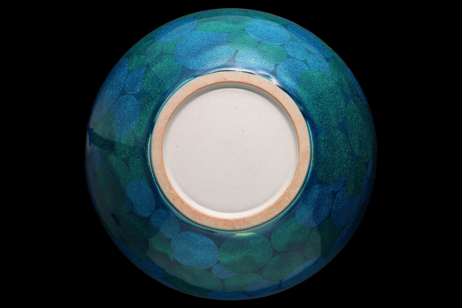 釉裏白金彩花壺（小野珀子）-6