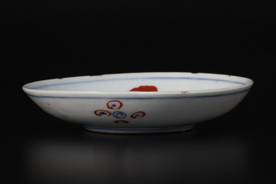 天啓赤絵兎文小皿（明時代）-2