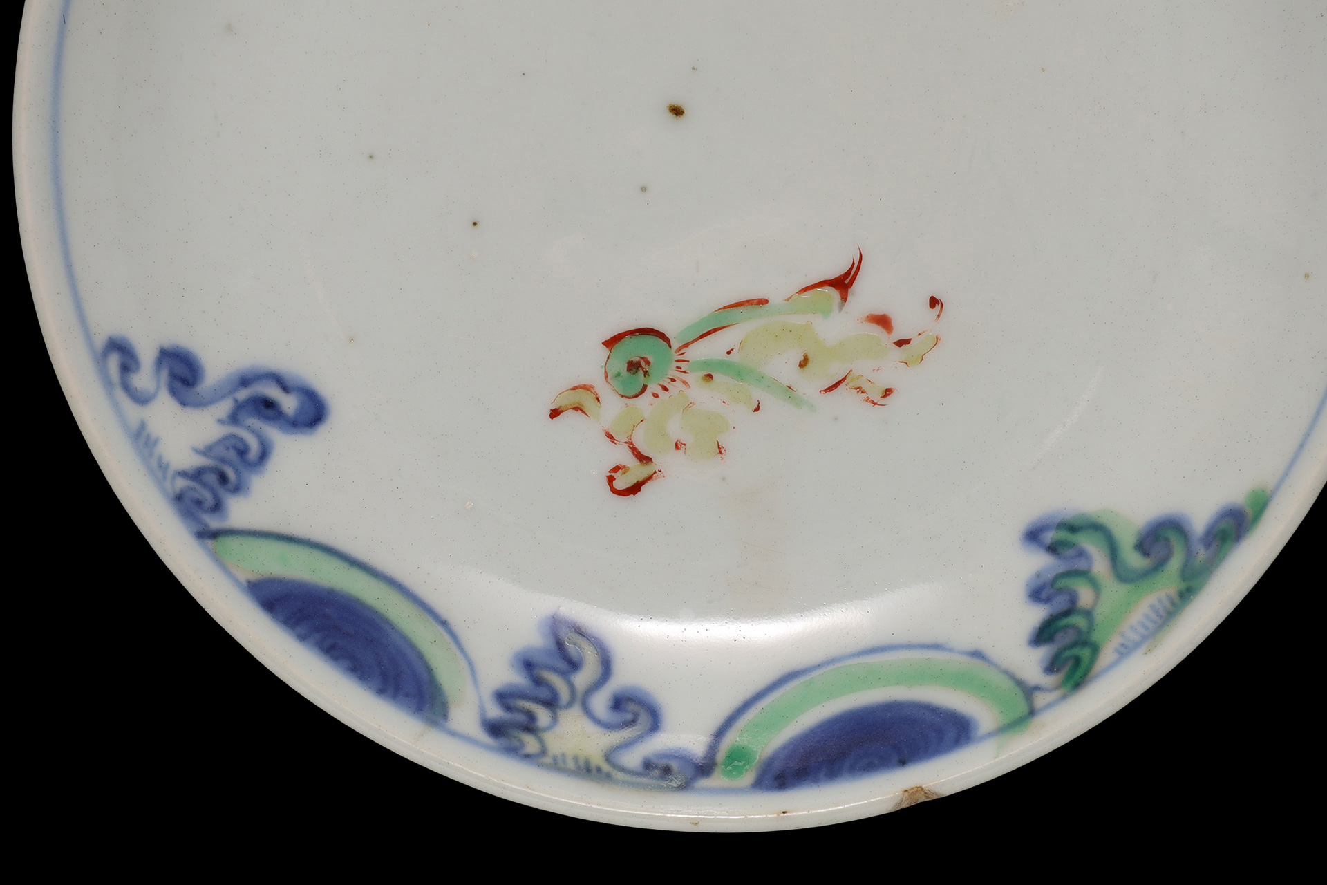 天啓赤絵兎文小皿（明時代）-3