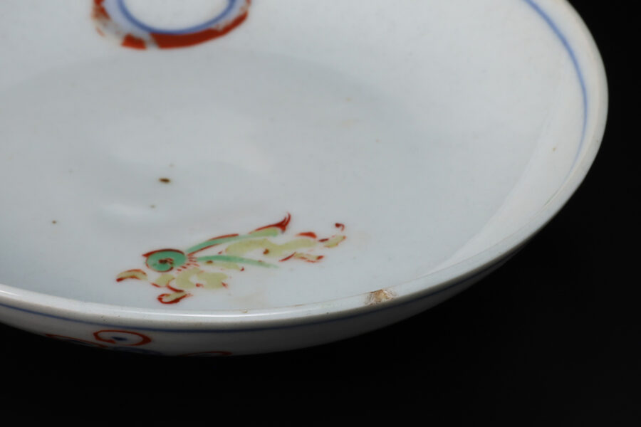 天啓赤絵兎文小皿（明時代）-5