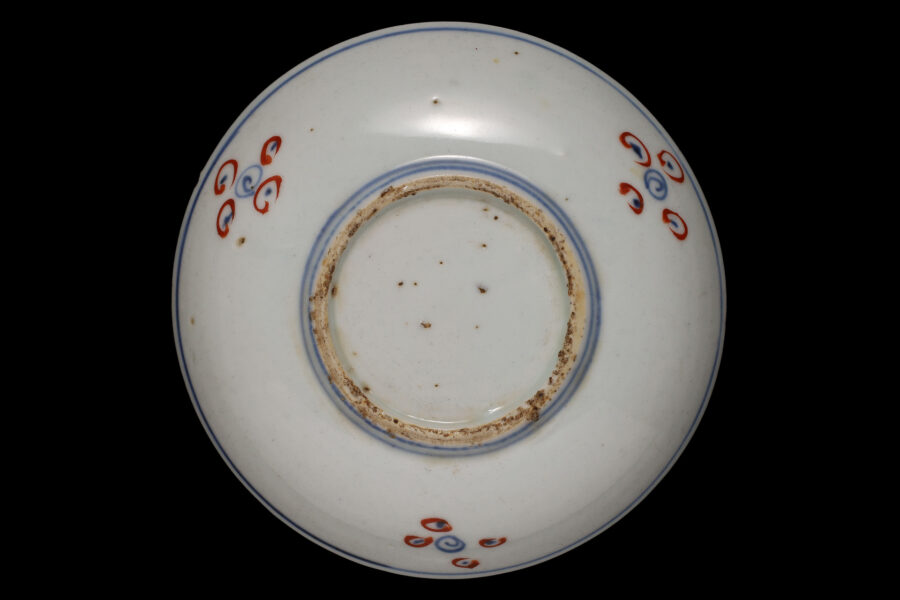 天啓赤絵兎文小皿（明時代）-6