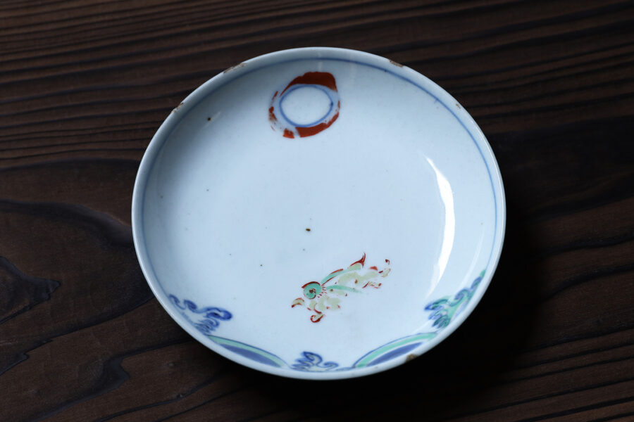Tianqi Aka-e Small Dish with Rabbit Motif (Ming Dynasty)