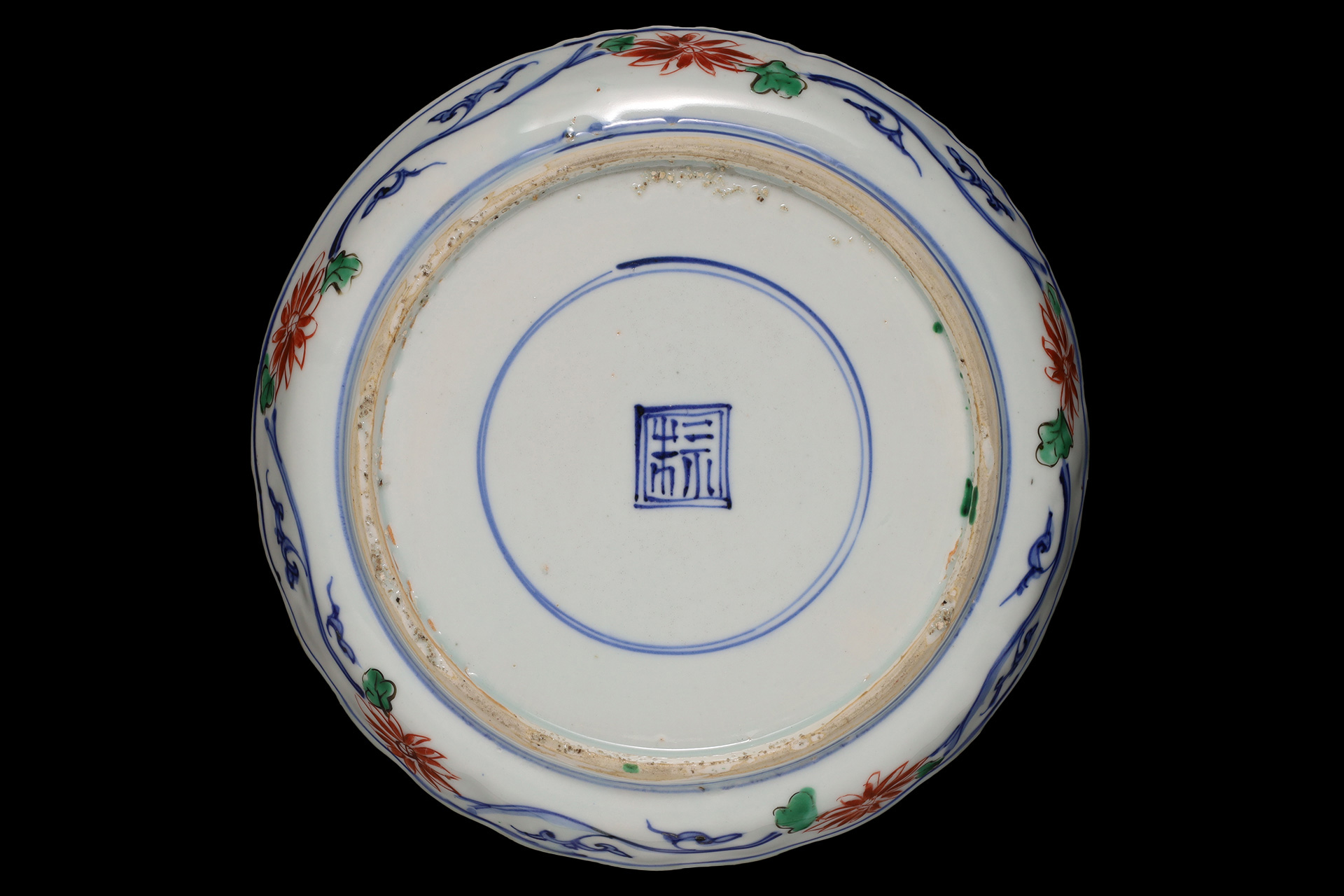 祥瑞色絵兎鳥文輪花皿（明時代） - 天平堂（TENPYODO）