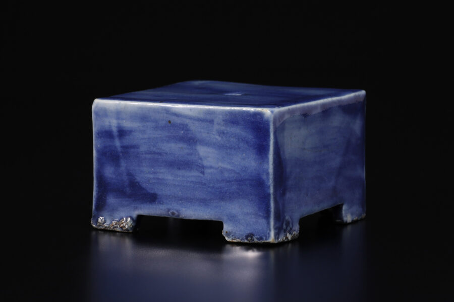 李朝瑠璃釉四方水滴(朝鮮時代)-2