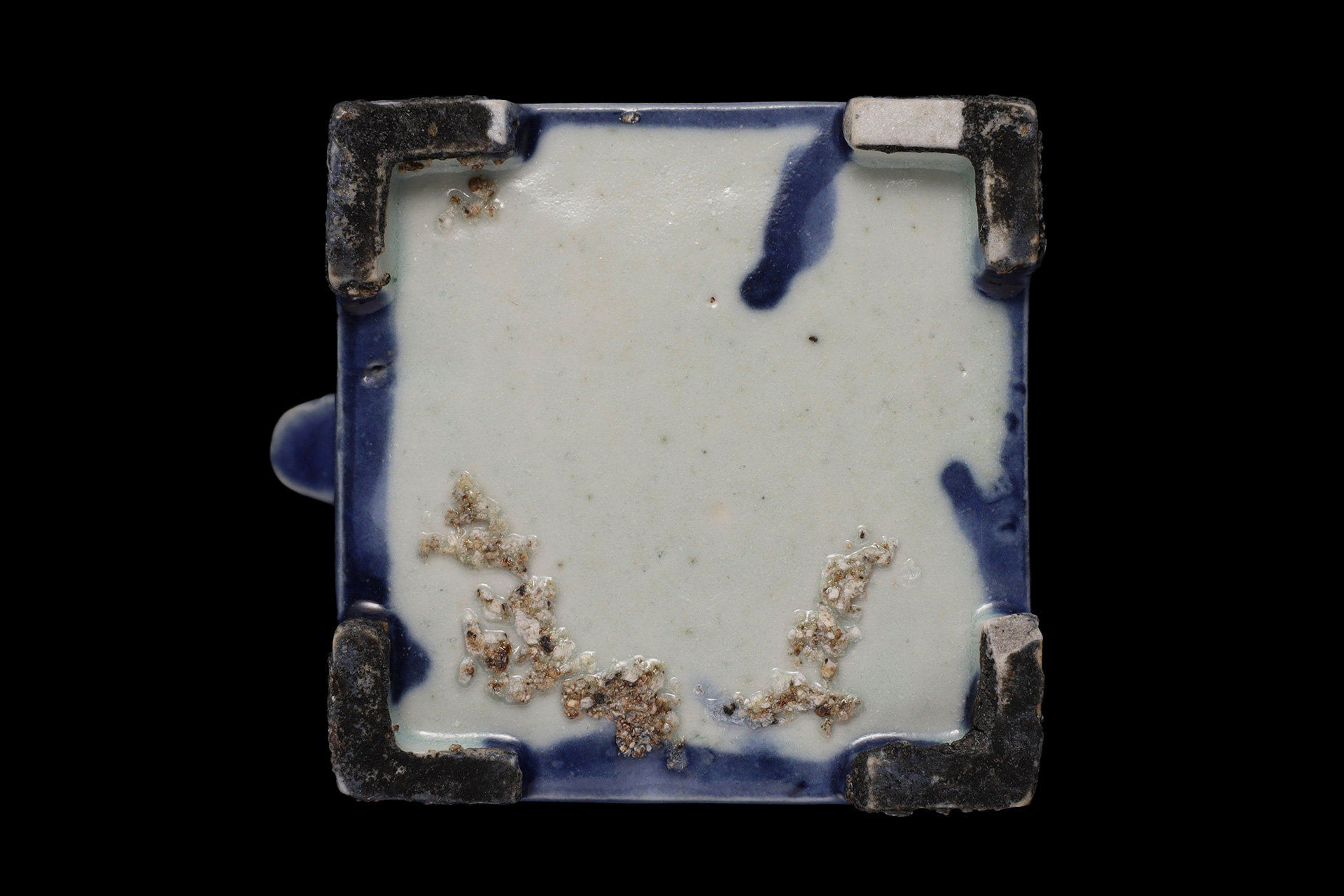 李朝瑠璃釉四方水滴（朝鮮時代）-6