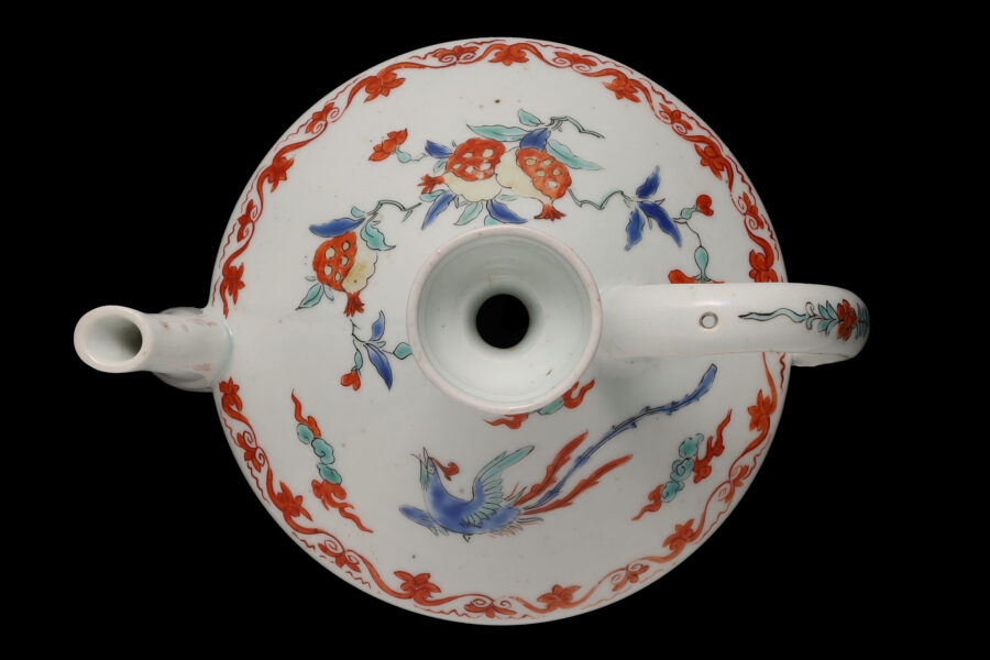 柿右衛門色絵鳳凰唐草文水注(江戸時代)-10